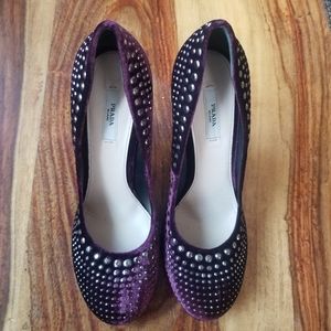 PRADA Gorgeous Authentic Prada Studded Pumps